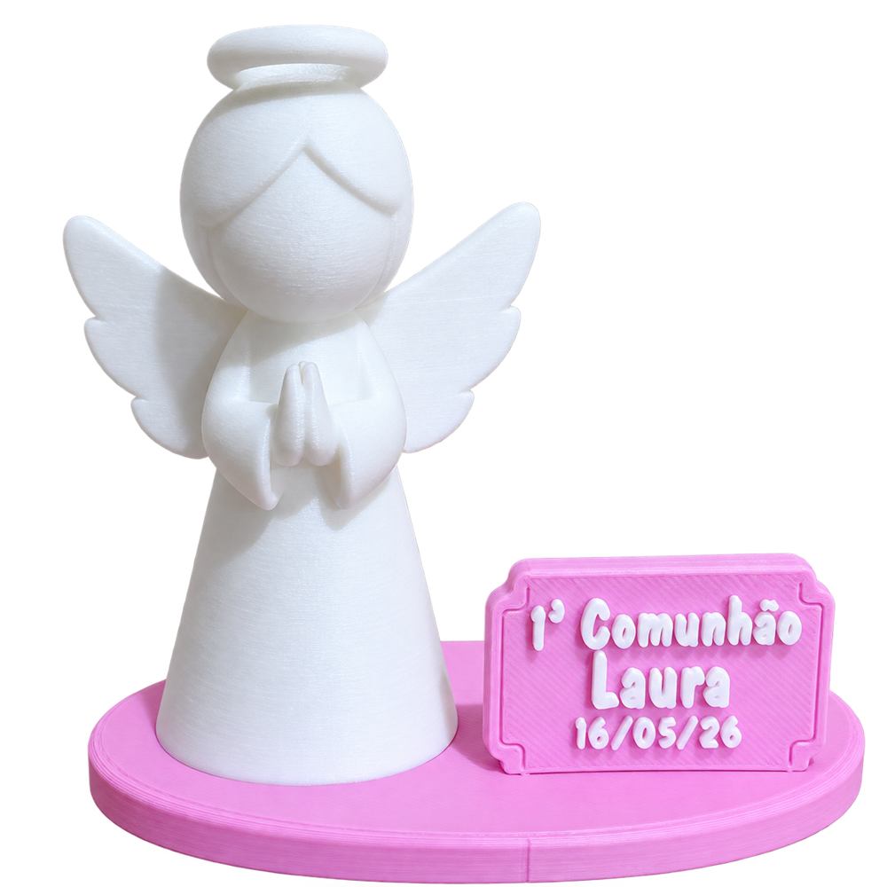 Ángel recuerdo personalizado para bautizo y primera comunión