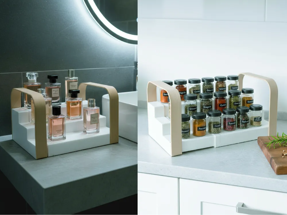 Estantería escalonada escandinava para especias y perfumes
