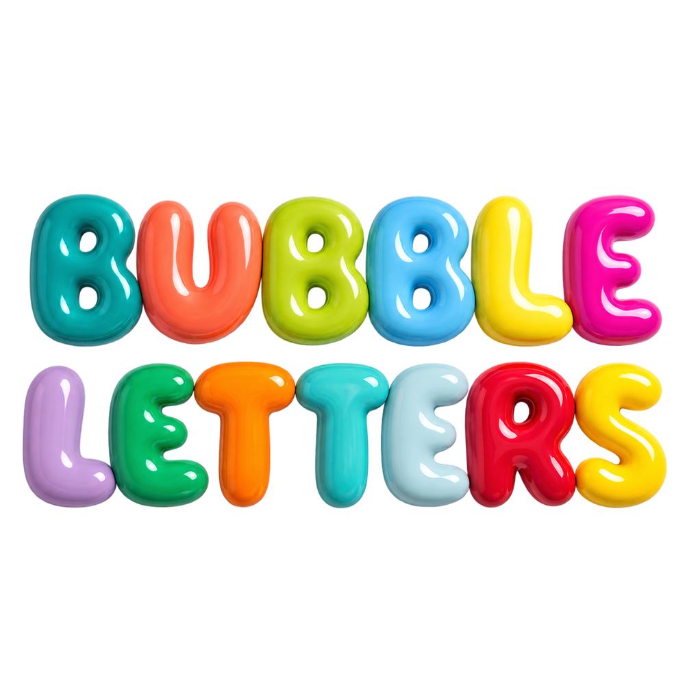 Letras burbuja personalizadas