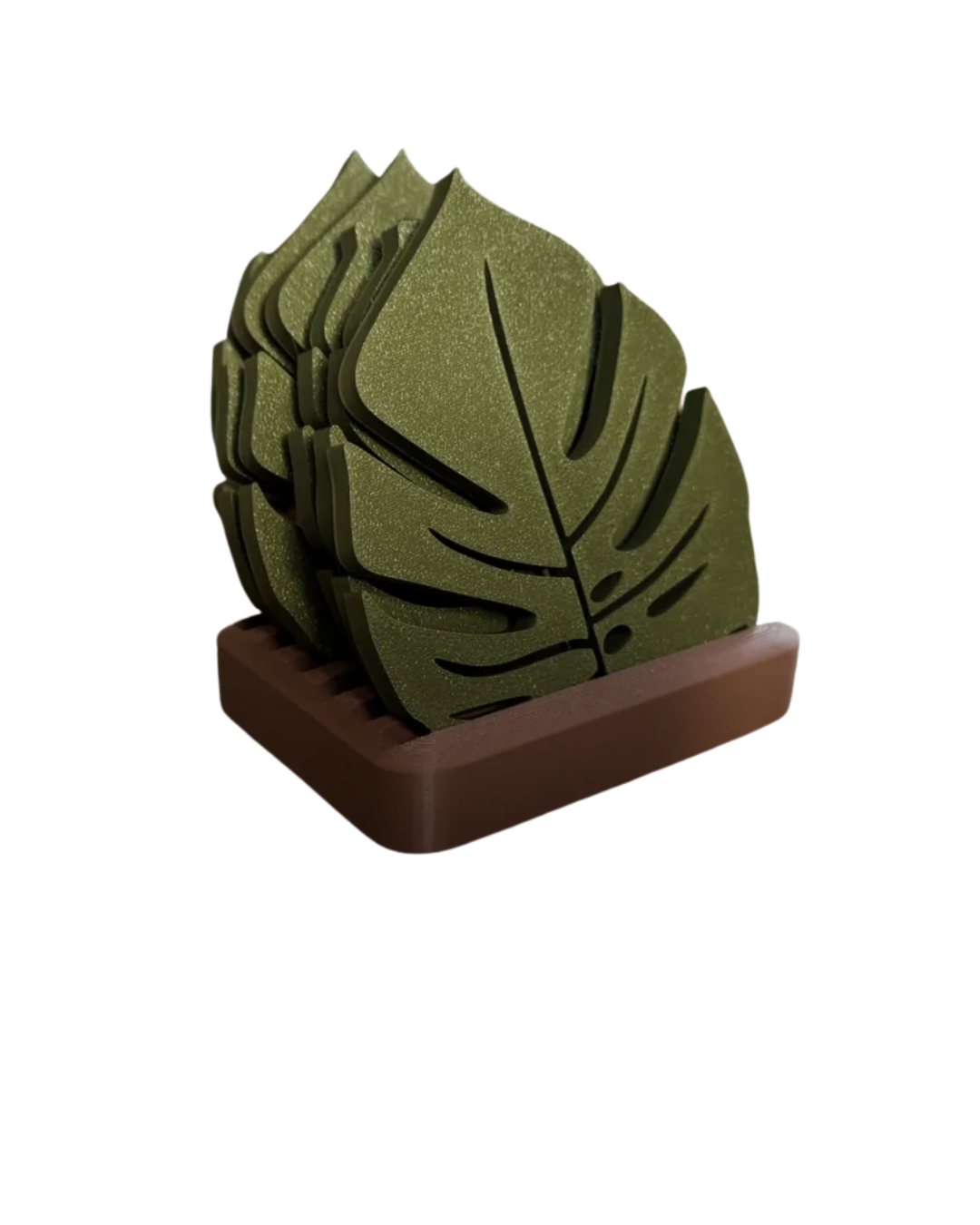 Juego de 6 posavasos hojas de Monstera